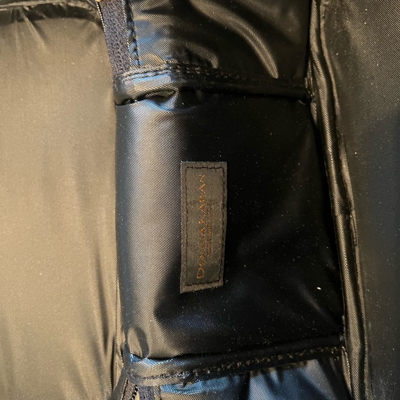 Donna Karen Black velvet material make up or toiletry bag - Picture 4 of 5